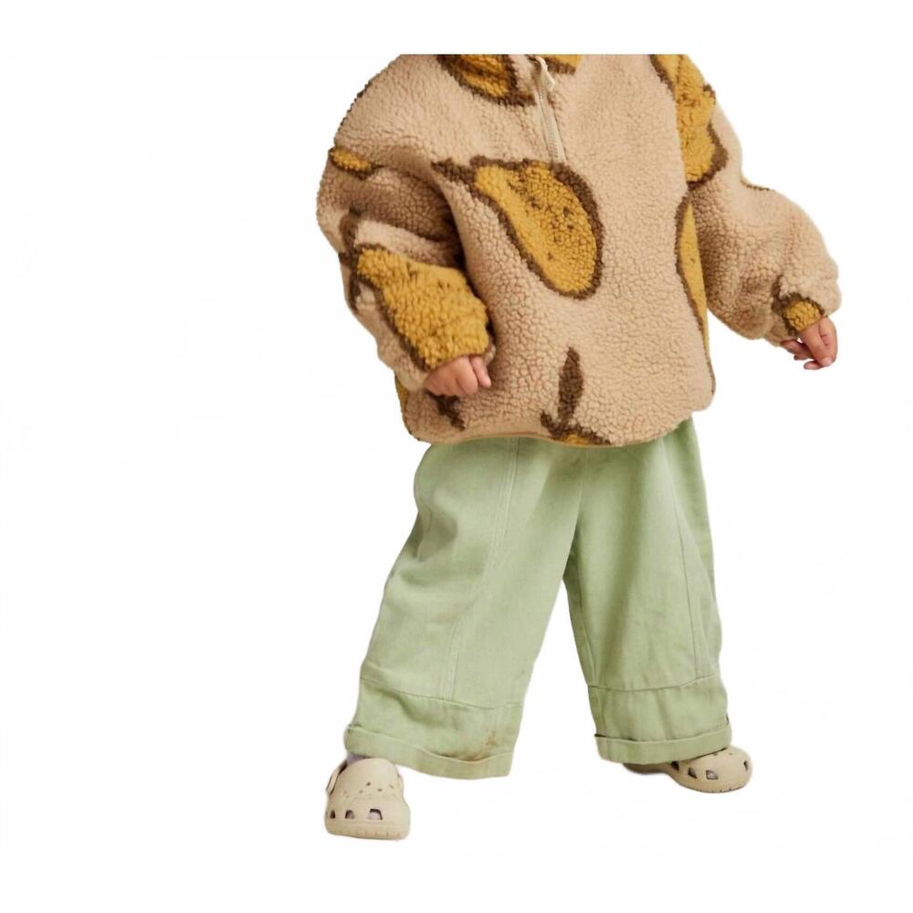 NEW CLAUDE & CO boy's drew almond pear borg jacket in brown